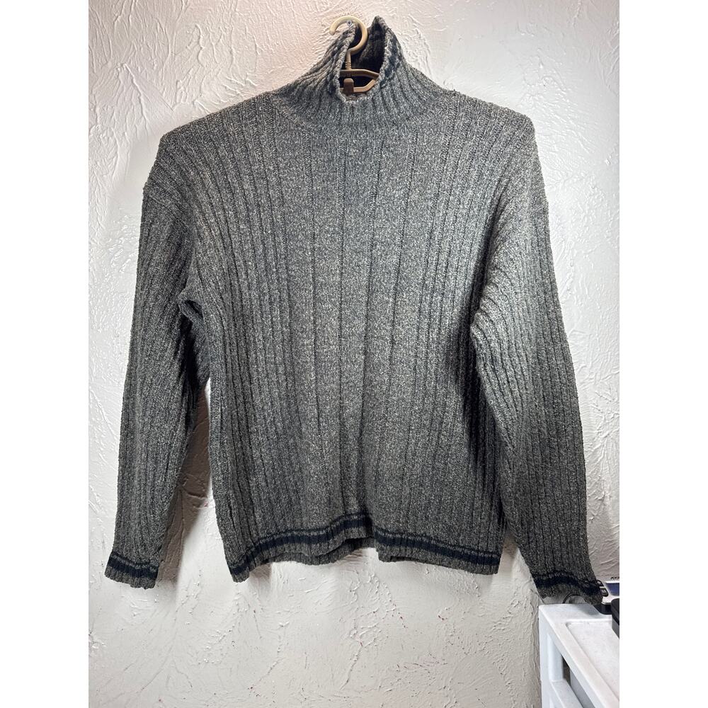 Tag Sport Acrylic‎ Turtleneck Sweater Knit Ribbed Preppy Comfort Size Medium